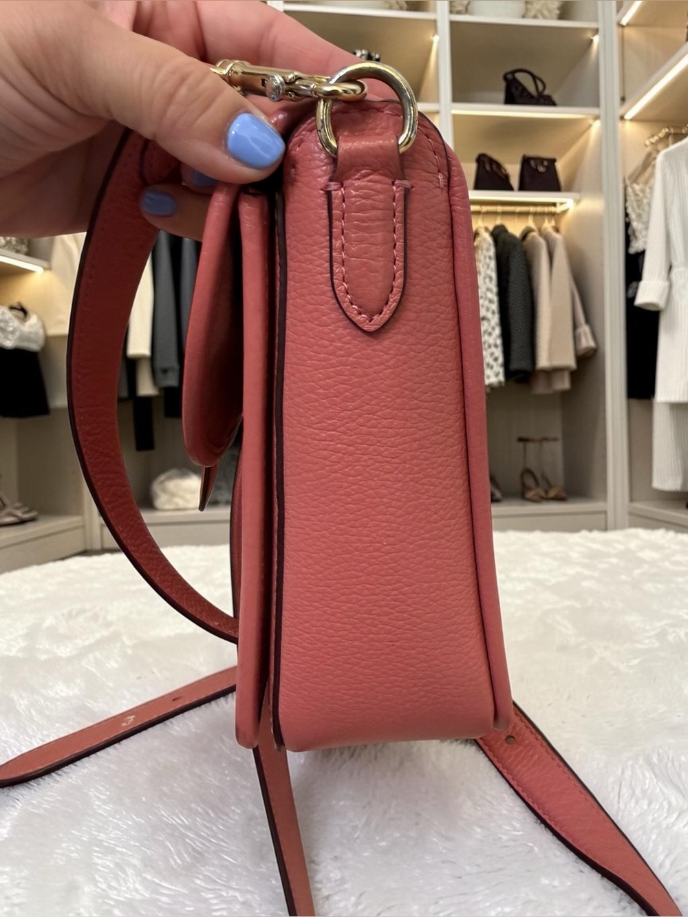 Coach Lonnie Crossbody Bag in Pink Signature Jacquard C8307 - Picture 11 of 13